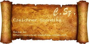 Czeichner Szendike névjegykártya